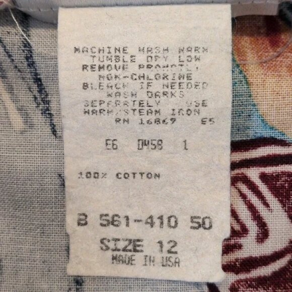 Vintage Lucia Floral Midi Skirt With Buttons Size 12 - Picture 7 of 8